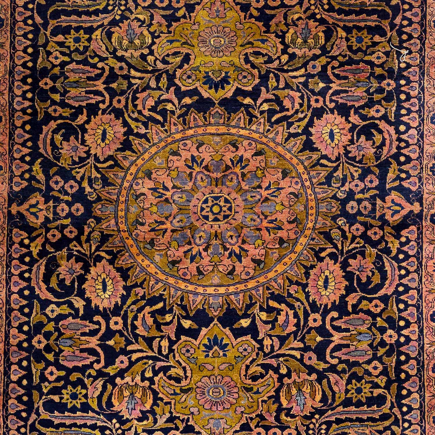 Antique Persian #100 Sarouk Navy Rug 4.1' x 6.5' - Image 3