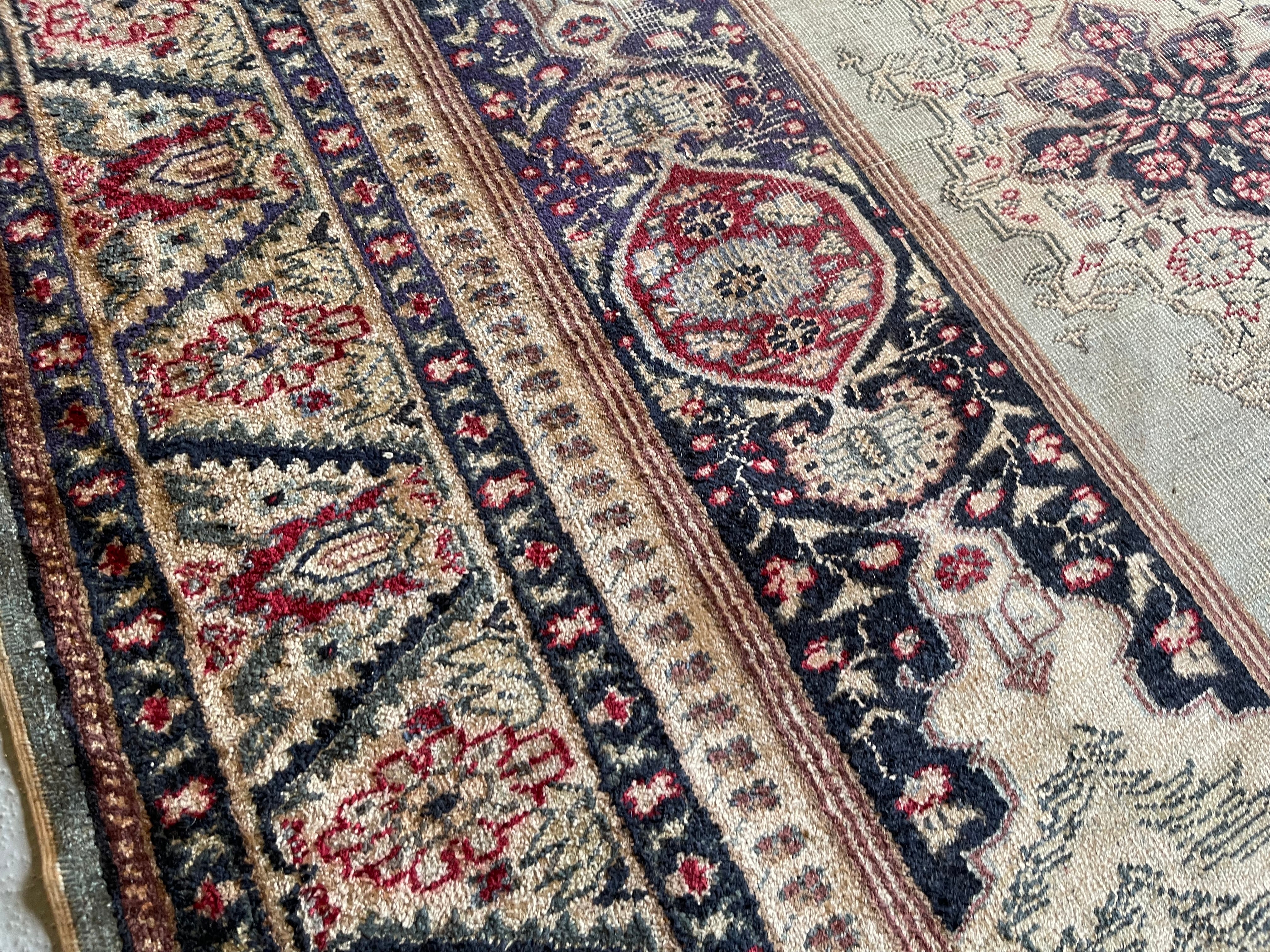 4' x 5.4' Antique Turkish #104 Sivas Blue Rug - Image 3
