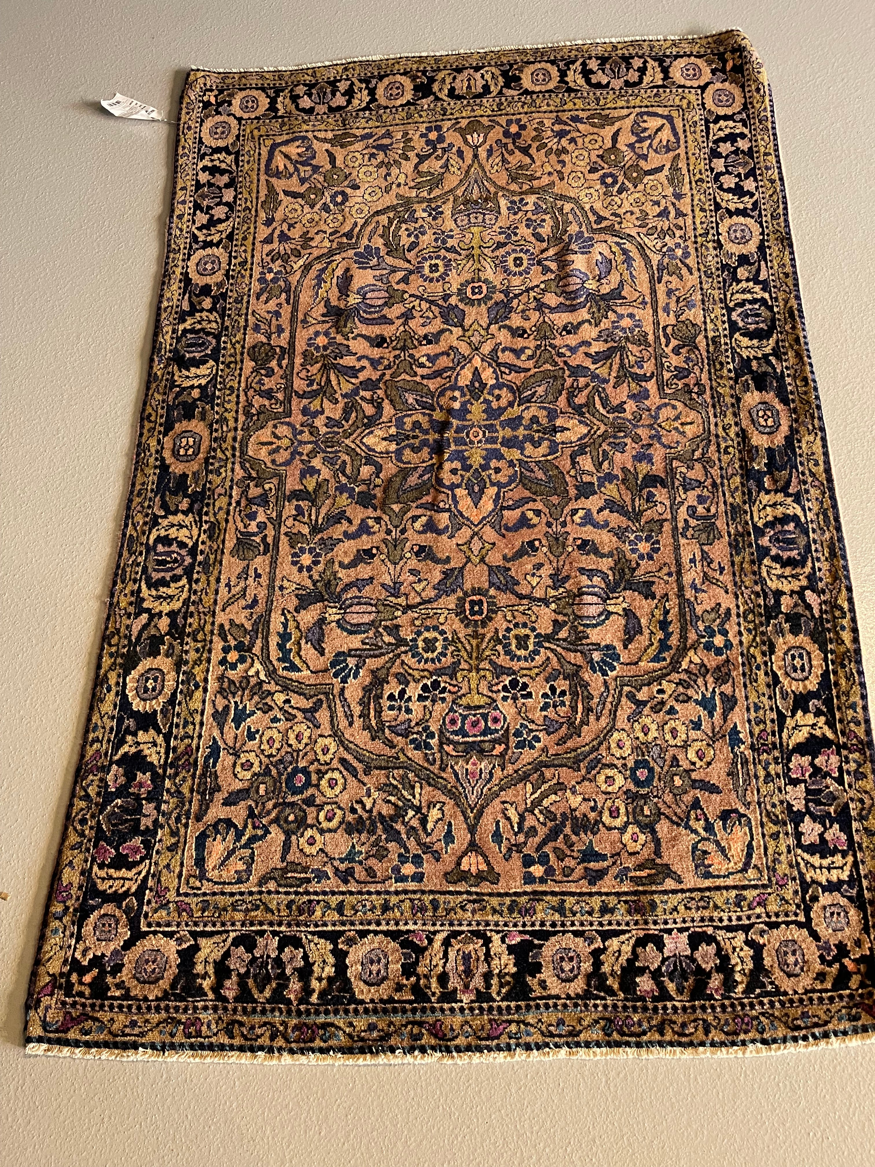 3.3' x 5.1' - Antique Persian #109 Sarouk Beige Rug - Image 4