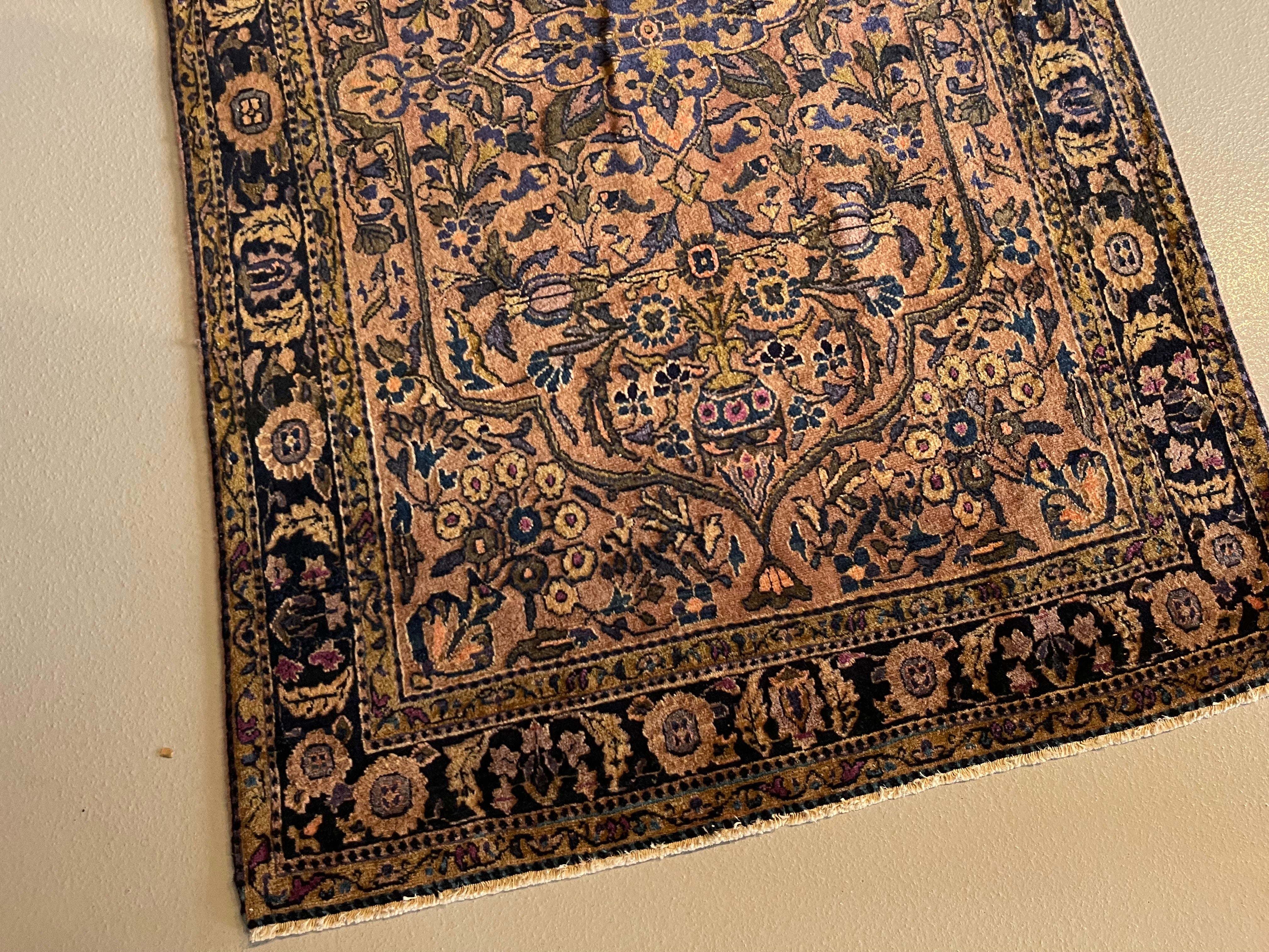 3.3' x 5.1' - Antique Persian #109 Sarouk Beige Rug - Image 5