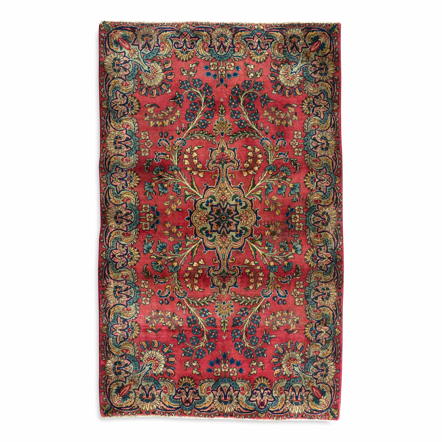 3.0' x 5.0' Antique Persian #115 Kerman Red Rug