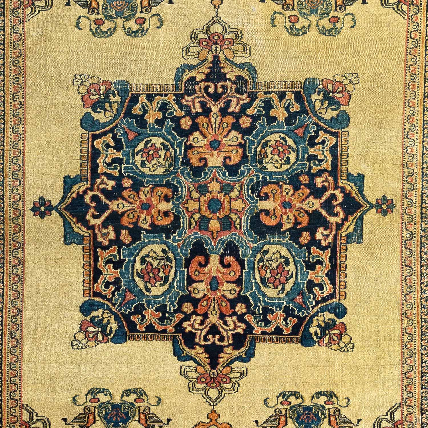 4.2' x 6.4' - Antique Persian #126 Tabriz Cream Rug - Image 3