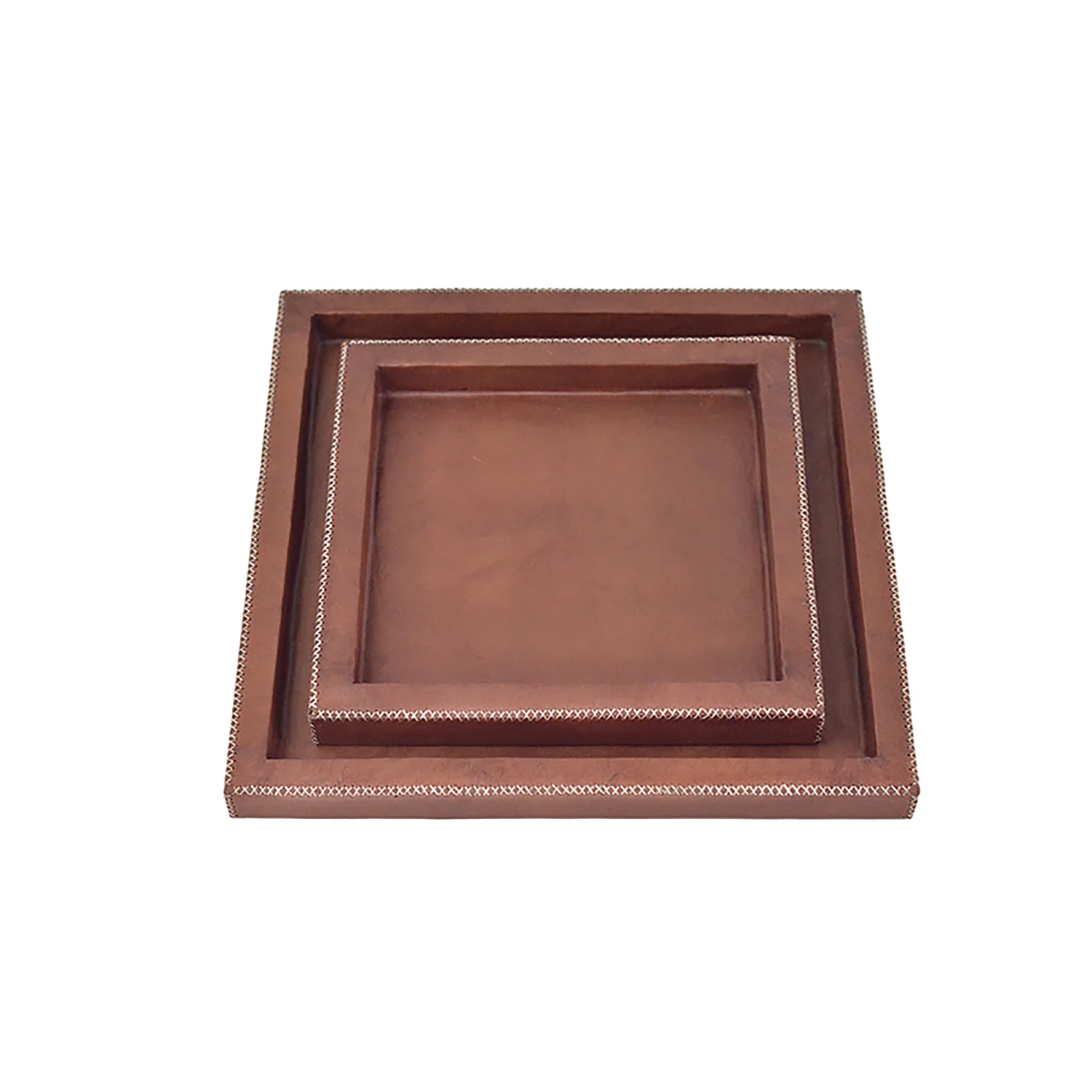 Sol y Luna Leather Nesting Trays