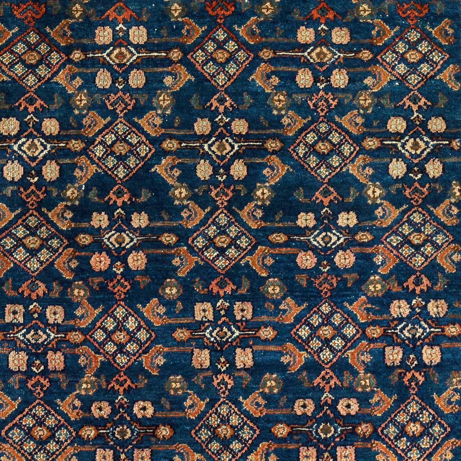 Antique Persian Blue Hamandan Rug 4.8' x 3.7' - Image 3