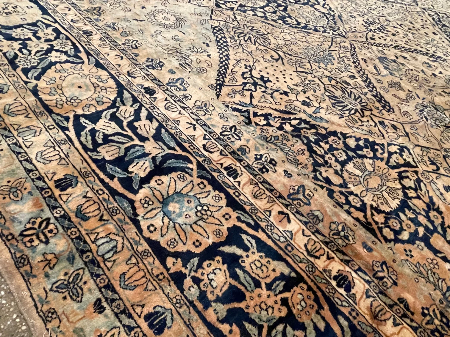 15' x 22' Oversized Antique Laver Kerman Rug – Mint Condition - Image 5