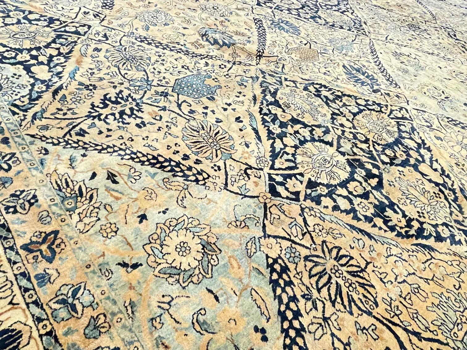 15' x 22' Oversized Antique Laver Kerman Rug – Mint Condition - Image 6