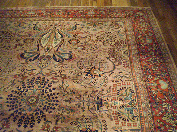8'2" X 11' Antique Sarouk, Fereghan Carpet - Image 4