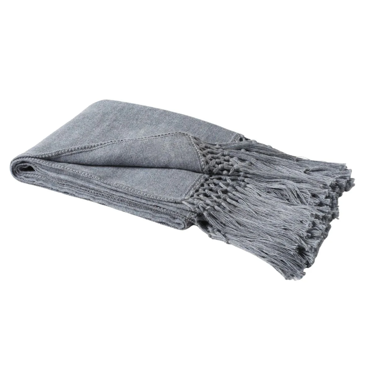 Baby Alpaca Woven Throw with Fringe Detail - Image 8