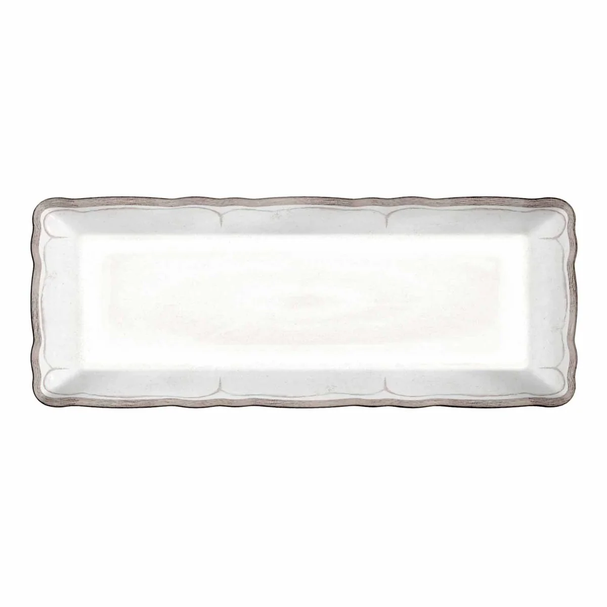 Le Cadeaux Antique White Melamine Baguette Tray