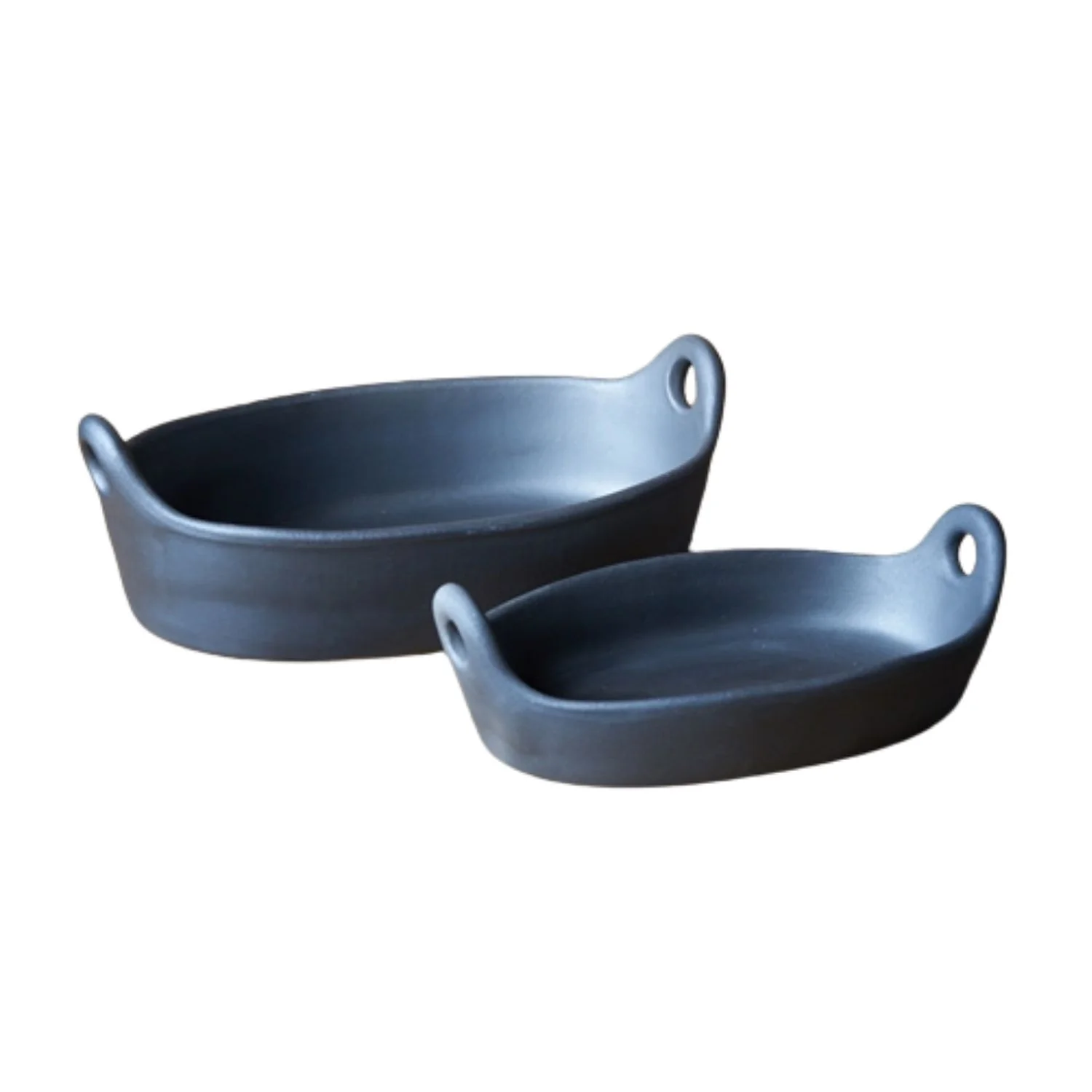 Black Clay Oval Roasters