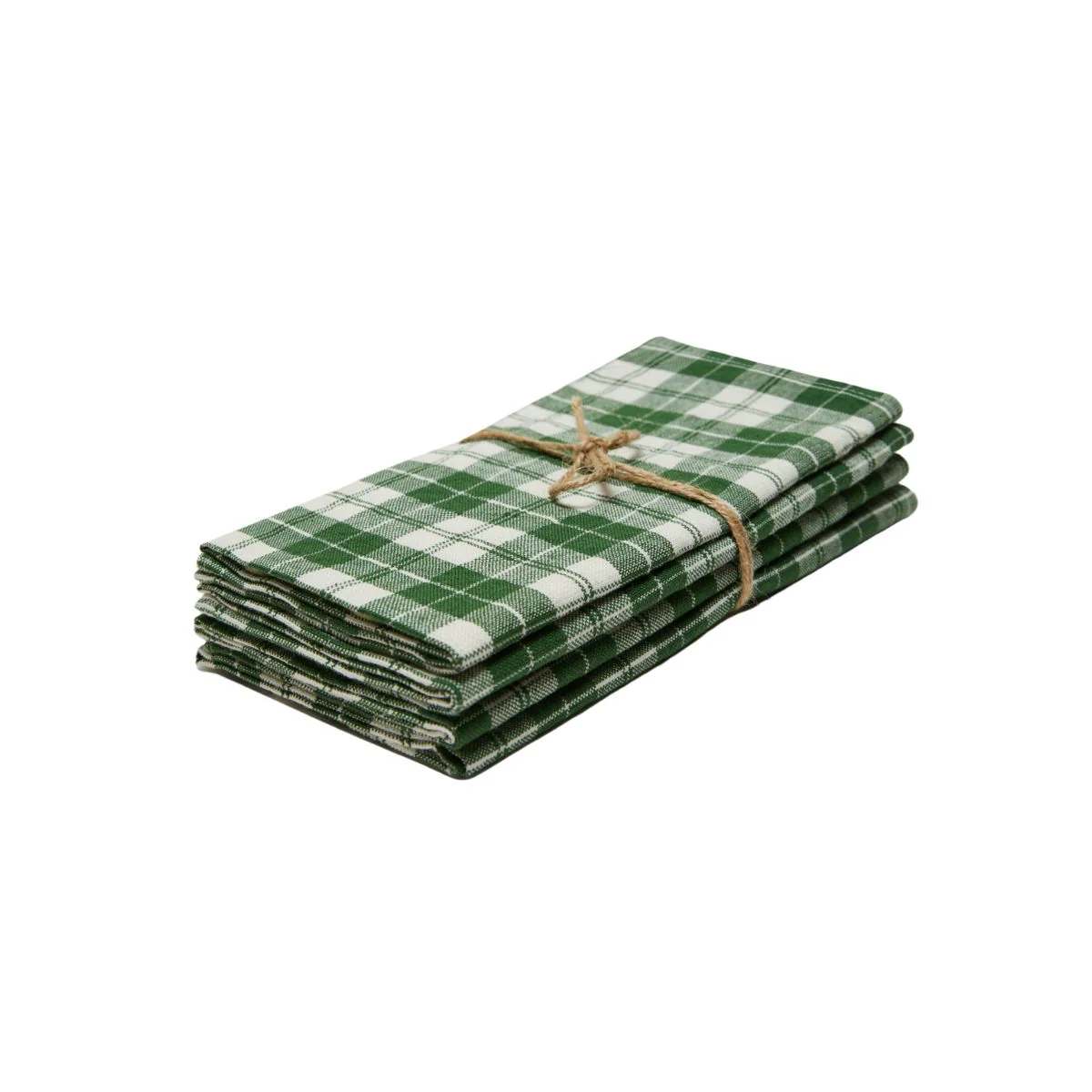 Heather Taylor Hand Woven Cotton Harbor Plaid Napkins, Set of 4 - Image 2