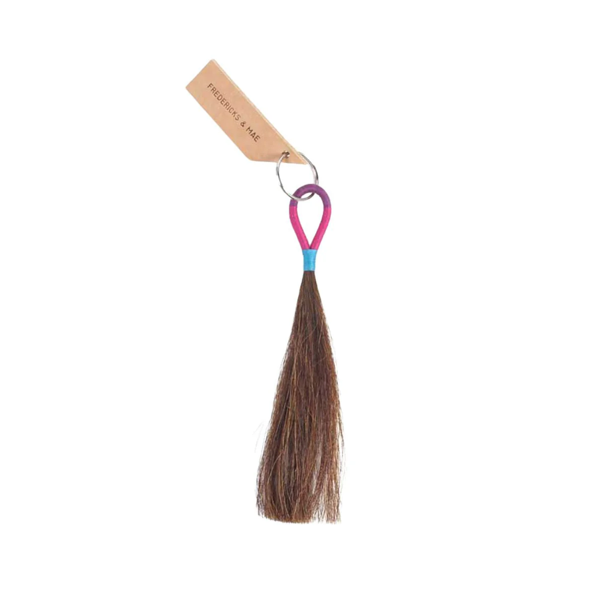 Thread Wrapped Horse Hair Tassel Keychain - Image 6