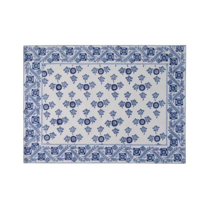 Block Printed Villa Petite Cotton Placemats, Set of 4 - Image 3