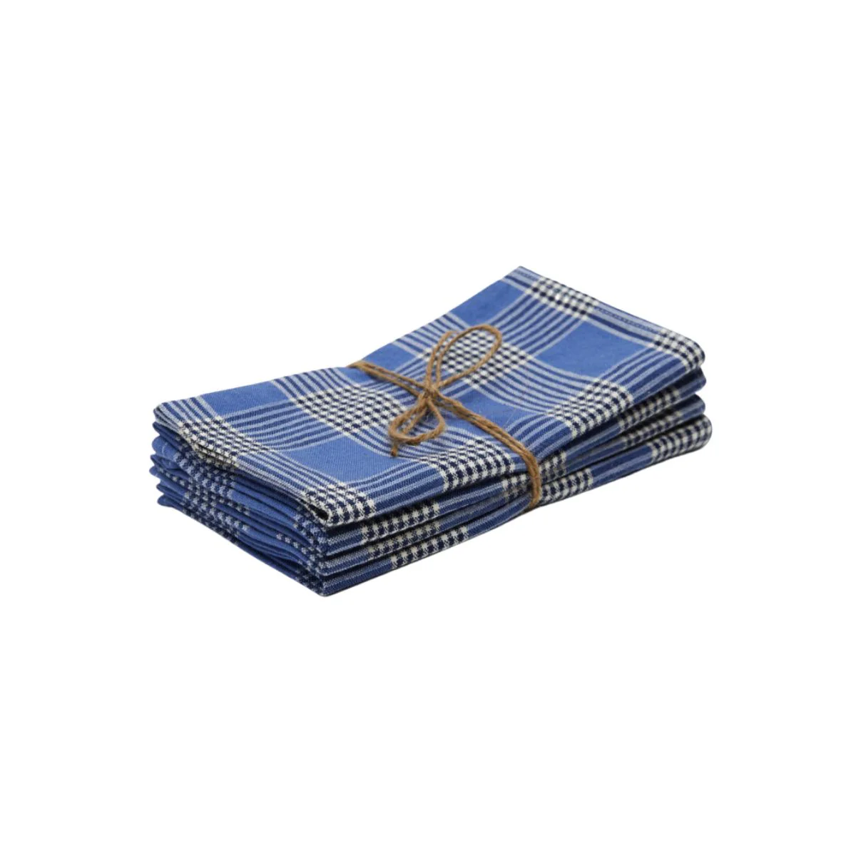 Heather Taylor Hand Woven Cotton Glen Plaid Napkins, Set of 4 - Image 2