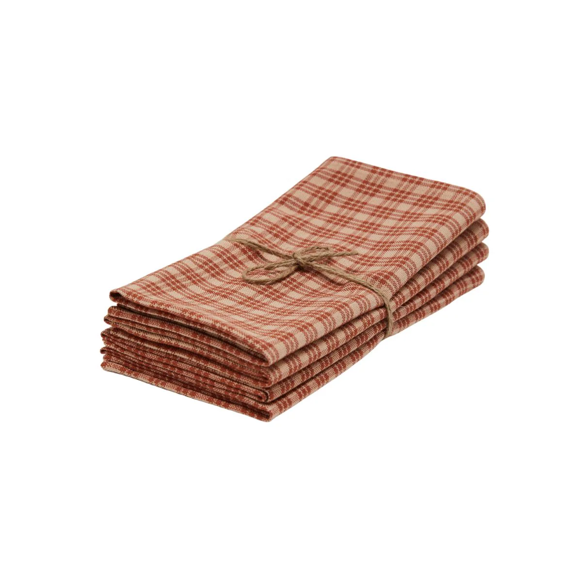 Heather Taylor Hand Woven Cotton Katherine Plaid Napkins, Set of 4 - Image 4