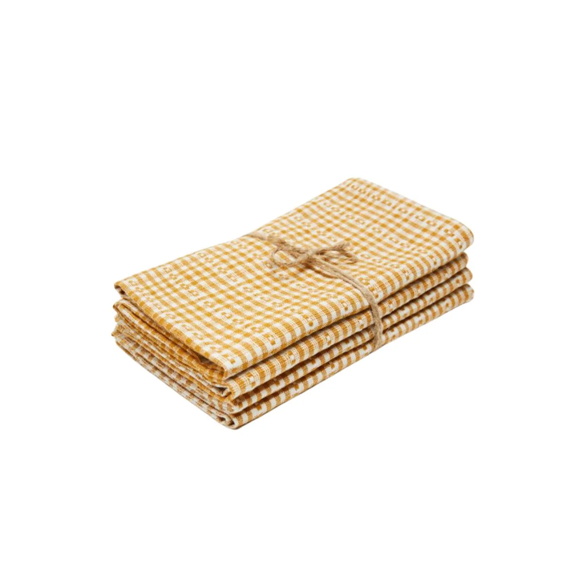 Heather Taylor Hand Woven Cotton Soho Plaid Napkins, Set of 4 - Image 2
