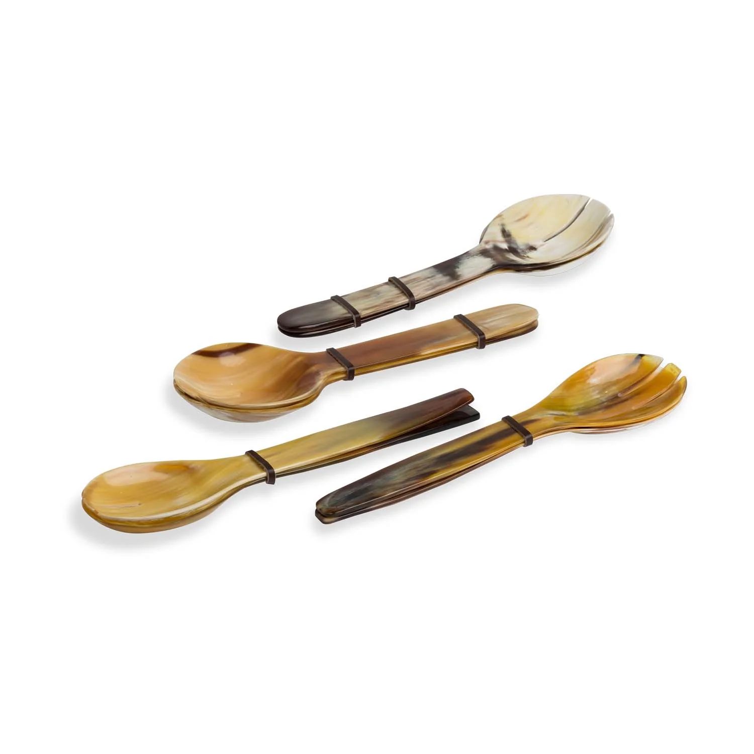Cow Horn Salad Serving Set - Image 5