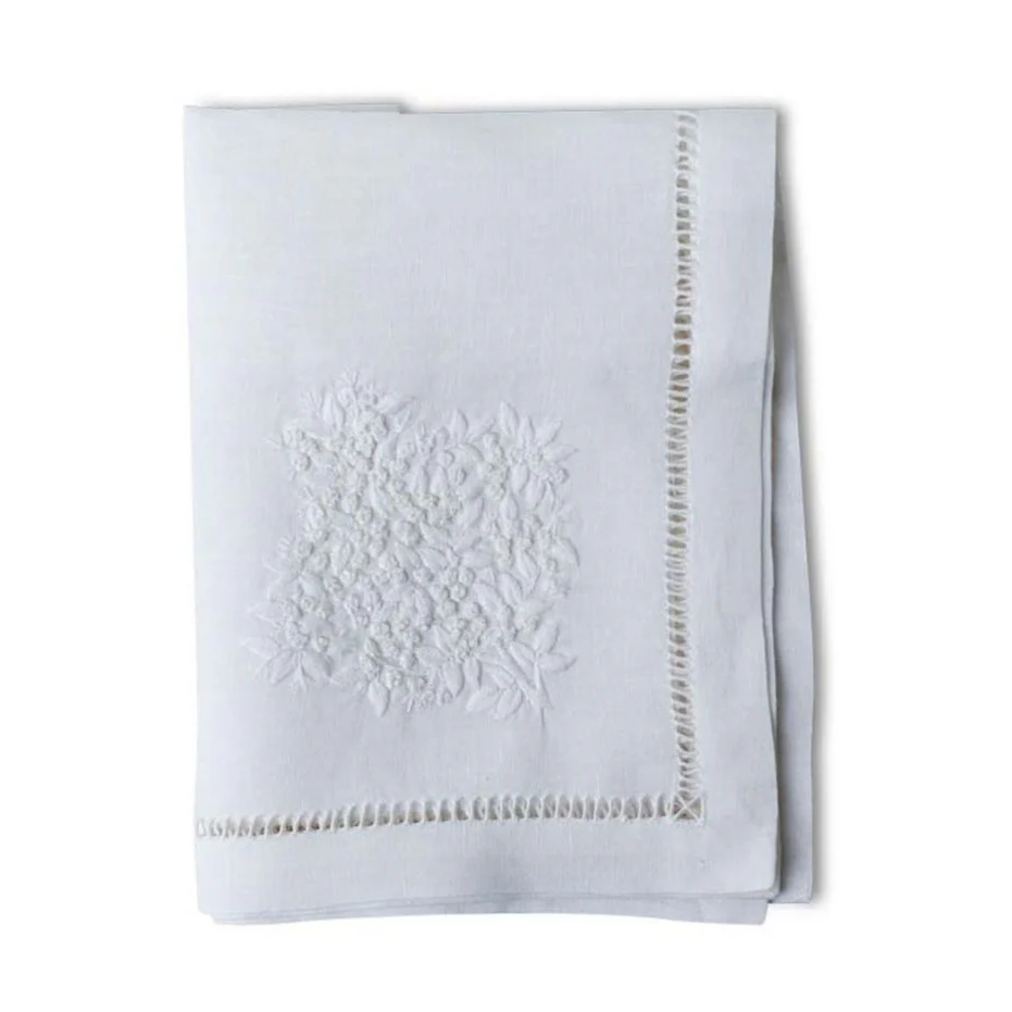 Jardin Floral Embroidered Linen Napkins, Set of 4 - Image 3