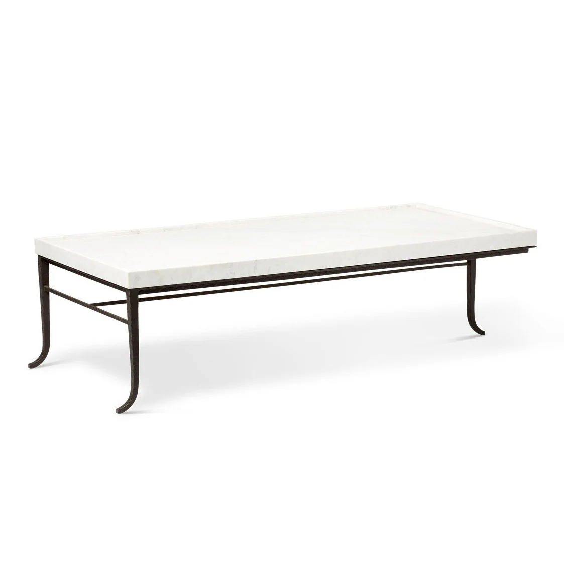 Kerylos Marble and Iron Coffee Table - Image 3