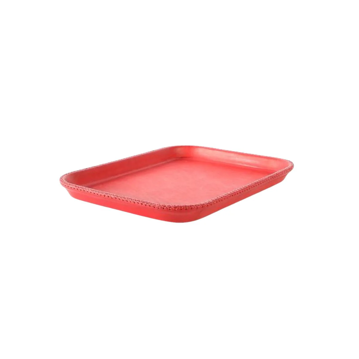 Hand Stitched Rectangle Leather Tray 10" X 8" - Image 3